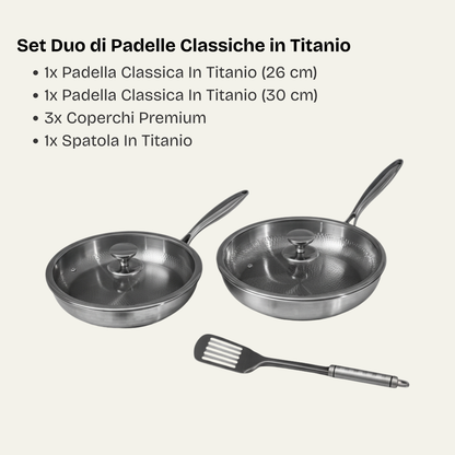 Set Duo di Padelle Classiche in Titanio