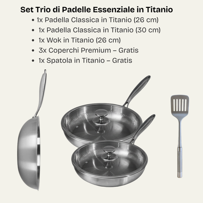 Set Trio di Padelle Essenziale